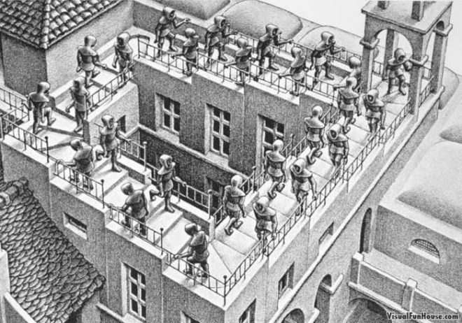 M.C. Escher Ascending and Descending (litograph, 1960)