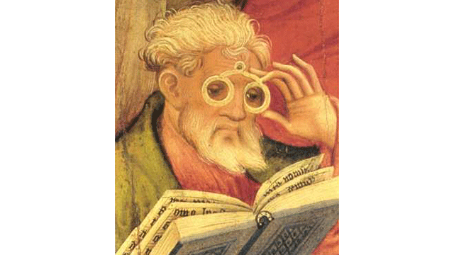 invenções da idade das trevas: óculos
